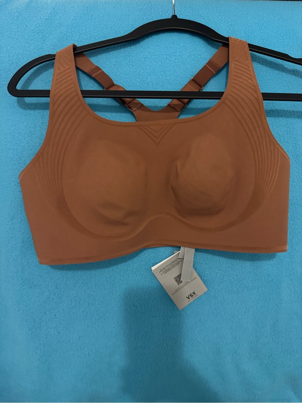 VSX Seamless High-Impact Sports Bra in Rust Brown